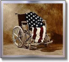 veteranflagand wheelchair